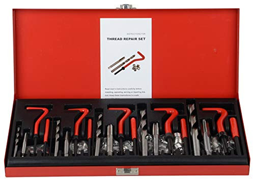 DAYUAN 131 pièces Set de réparation de filetages M5 M6 M8 M10 M12 Maintenance comme Helicoil