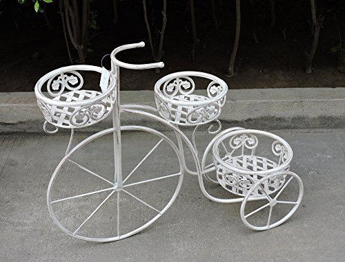 Euronovità EN-222203 Bicicletta porta piante con tre porta vaso H56 X 70 X 26 Cm