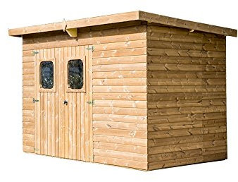 Habrita THEORA Gartenhaus aus Massivem Holz, Ohne Boden, Dach Mono 6,45 m²