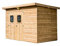 Habrita THEORA Gartenhaus aus Massivem Holz, Ohne Boden, Dach Mono 6,45 m²