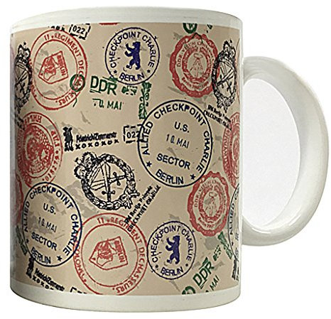 Dresden Onlineshop Motiv-Tasse Berlin Mauerfall Checkpoint Charlie DDR Ostalgie Gedenktasse Kaffeetasse Krug mit Henkel Keramik Tasse mit 250ml Füllmenge Berlin-Andenken