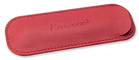 Kaweco Eco 2er Leder Etui Chilli Pepper I Stifte Etui passend für die Sport Serie I Schreibetui aus echtem Leder mit schöner Prägung I schicke & Klassische Stifttasche I Stiftetui 12 x 4,6 cm