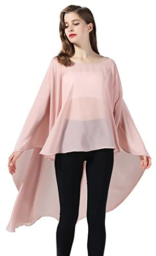 BEAUTELICATE Stola Damen Chiffon Schal Umschlagtücher Cape Elegant für Festlich Hochzeit Brautkleid Abendkleid
