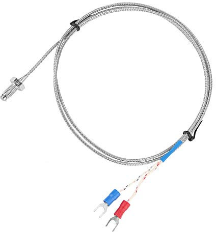 K Type Thermocouple, M6 Screw Fine Thread 0-400℃ K-Type Thermocouple Sensor K Type Thermocouple Wire Replacement