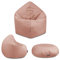 BuBiBag - 2in1 Sitzsack Bodenkissen - Outdoor Sitzsäcke Indoor Beanbag in 32 Farben und 3 Größen - Sitzkissen für Kinder und Erwachsene (125 cm Durchmesser, Puderflieder)