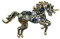 Parfait gros cristal licorne Vintage couleur or cheval Broche pour filles et dames et femmes
