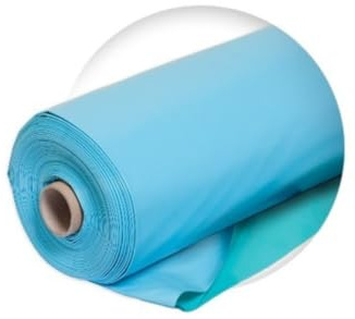 MELETE – Teichfolie – 3-lagig – doppelseitig – wasserdicht – 6 x 6 m | PE-Kunststoff, wasserdicht, reißfest, Stärke 0,5 mm, Zubehör für schwimmbecken, belastbar, schnelle Verarbeitung, blau-grün