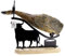ARTESANÍA DE LA RAMBLA | Jamonero rústico | Jamonero Amazon | Jamonero de forja | Soporte jamonero | Jamonero Toro | 58x20x60 cm