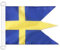 BANDERA NAUTICA PABELLÓN DE GUERRA SUECIA 45x30cm - Pabellón de conveniencia SUECA - PABELLÓN NAVAL 30 x 45 cm anillos - AZ FLAG
