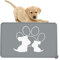 LeashPotato Dog Cat Food Mat - Waterproof, Non Slip Silicone Mat for Bowls (Grey)