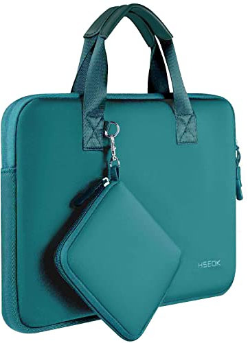 HSEOK 12.9 13 inch Elastic Laptop Case with Small Pouch Compatible with 13 inch MacBook Air M3/M2/M1, Mac Pro M2/M1, iPad 13 12.9, XPS 13 and Most 12.9-13 inch Notebooks Tablets Chromebooks -D02E01