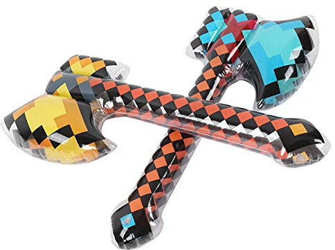 FEYV Inflatable Axe, Funny 2pcs Bright Color Portable PVC Inflatable Hammer for Water Play for Kids Above 3 Years Old for Summer Swimming Pool