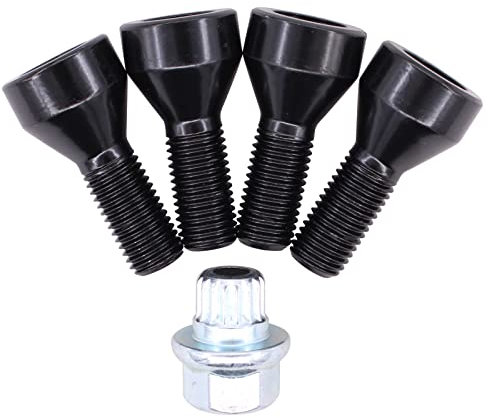 HouYeen Tornillos de rueda de bloqueo Juego de tuercas M12 x 1.5 para B-MW 1 3 5 Series E46 E87 E60 36136786419