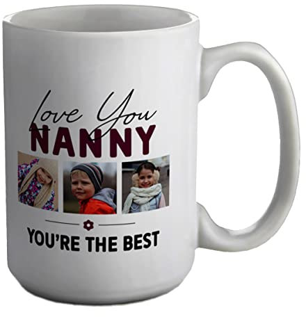 Shopagift Personalised Photo Mug Love You Nanny You're The Best White 15oz Large Cup