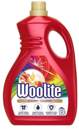 Woolite Flüssig Waschmittel für Farbiges - 1,9 Liter, Unparfümiert, Glutenfrei