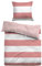 TOM TAILOR 0049769 Bettwäsche Garnitur mit Kopfkissenbezug Baumwoll Linon - Casual Stripe 1x 135x200 cm + 1x 80x80 cm, 2 Stück, pink