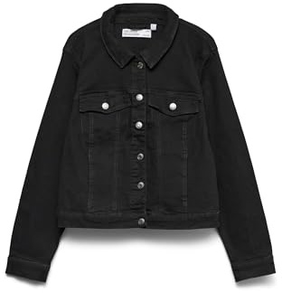 VERO MODA Women's Vmluna Ls Slim Dnm Jacket Mix Ga Noos Jacket