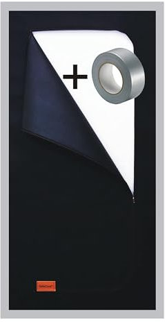 Anti-Dust Zip Door + Tape, dust Door Cover, Made from Thick 220 cm x 110 cm Polypropylene Fabric. Exceptionally Durable Building Door Dust Protector, Renovation dust Barrier