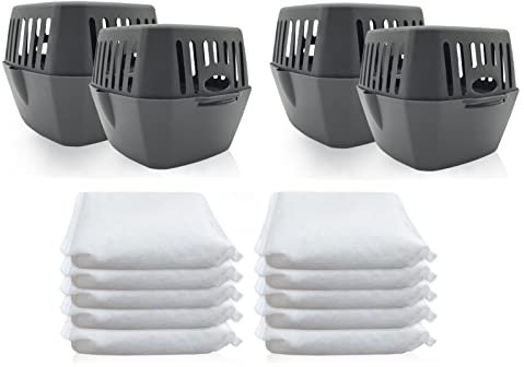 4 x Box [recyceltes Kunststoff] + 8 Granulat 400 Vanorell Raumentfeuchter Luftentfeuchter reduziert Schimmel & Gerüche nachfüllbar Feuchtigkeitskiller