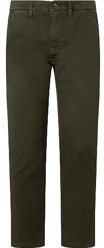 Pepe Jeans - Slim Fit Chino - Charly Olive Green, Größe:W34, Länge:L32