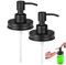 Sanfly Mason Jar Liquid Soap Dispenser Lids Pump 2pcs/set Stainless Steel Bottles Lid Pumps Replacement for Regular Canning Lids