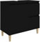 Toshilian Meuble sous Lavabo, Meuble sous Vasque Meuble de Salle de Bain Armoire sous Lavabo Placard sous Vasque Armoire de Salle de Bain Noir 65x33x60 cm Bois d'ingénierie