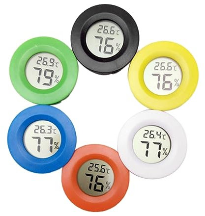 Yardwe Mini Thermometer Hygrometer FüR InnenräUme, Runde Form, PräZise Temperatur- Und Luftfeuchtigkeitsmessung, Ideal FüR Wohnzimmer, Babyzimmer Und BüRo