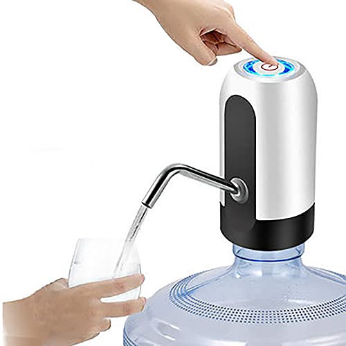 Distributeur Eau Pompe Bouteille Eau 5 Gallons, Distributeur d'eau en Bouteille, USB chargeant la Pompe à Eau Potable électrique Portable Commutateur de Bouteille d'eau Universelle