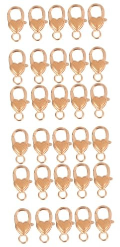 Lurrose 30stücke Herzform Lobster Claw Verschlüsse Antik Für Diy Schmuck Taschen Und Schlüsselanhänger Hochwertige Für Kreative Bastelprojekte