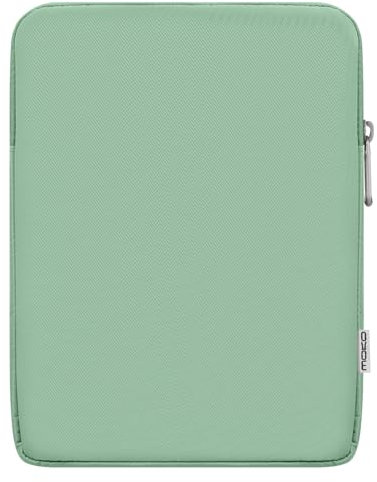 MoKo 13 Tablet Sleeve Convient à l'iPad Air M3 2025, iPad Pro M4/Air M2 2024, iPad Pro 12.9, Galaxy Tab S8+/S9+ 12.4, Polyester Bag Fit avec Apple Pencil ou Smart Keyboard, Bodhi Verte