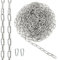 Ziamzra Gliederkette Meterware Edelstahlkette 10 M 2 mm Kette Metall Stahlkette Gliederketten Verlängerungskette Rundstahlkette Ankerkette für Hundekette Schaukeln Ketten Ankerkette Hängesessel