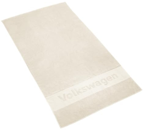 Volkswagen 330084501084 Badetuch Handtuch Strandtuch, Größe: 180x100cm, weiß, mit Schriftzug