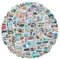 AOZUO 100 Stück Reiseaufkleber, Reise Scrapbooking Aufkleber Mini Größe Travel Stickers Journaling Aufkleber Zubehör für Notizbuch, Fotoalbum, Wasserflaschenalbum, Handyhülle, Laptop
