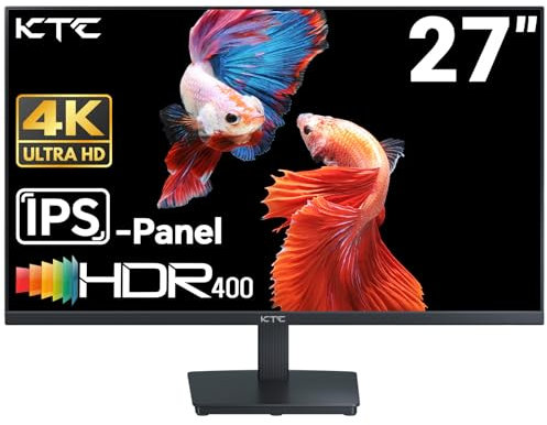KTC 27 Inch 4K UHD Computer Monitor, IPS 3840×2160 Monitor with HDR400, DCI-P3 95%, 1.07 Billion Colors, HDMI DisplayPort, 60Hz FreeSync PC Monitor, H27P27