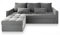 Masseno Ecksofa KOS PIK mit Schlaffunktion L-Form, Sofa mit Bettkasten, Wohnzimmersofa, Couch, Soffa, Bettsofa, Couchgarnitur- Hellgrau, Paros 05