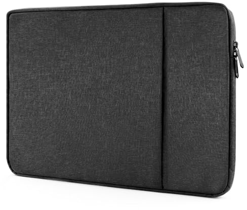 XRXYMQ 15.6 Inch Waterproof Laptop Sleeve for MacBook Air Case with Small Pocket Protective Laptop Case Compatible with MacBook/Acer/Asus and Samsung Black