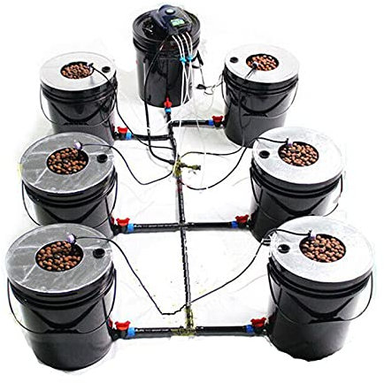 DWC Hydrokultur Grow System Kit 20L x 7 Bucket Indoor Hydroponic Anzucht-System