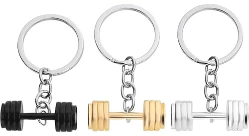 YULIAO 6 Stück Dumbbell Keychain, Anhänger für Fitnessstudio, Schlüsselanhänger Metall, American Metal Schlüsselanhänger, Sie Können Es Einem Freund Schenken, Fitness-Geschenke, For All Athletes