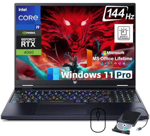 acer Nitro V 15 Gaming Laptop, Intel 13 Gen Core i9-13900H, GeForce RTX 4060, 15.6 144Hz IPS Display, 32GB DDR5, 2TB SSD, Wi-Fi 6, Tastiera retroilluminata, Windows 11 Pro, Microsoft Office Lifetime