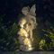 Tuzsocr Gartendeko Fee Deko,36 LED Wasserdichte Dschinn Solar Licht,Harz Elfen Gartenstatue,Draußen Wetterfest Gartenfiguren Blumenfee Solar Figur,Fee Engel Skulptur für Rasen,Hof,Terrasse,Fensterbank