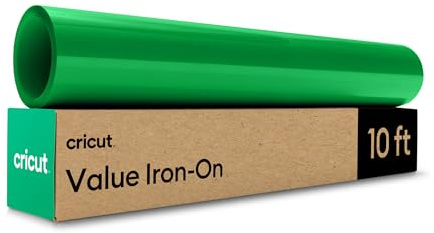 Cricut HTV Heat Transfer Vinyl | 3 m | Green | Iron-On HTV Vinyl for Fabric, Perfect for Custom T-Shirts & DIY Clothing