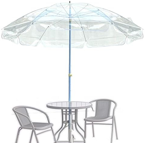 QSPNVFB Transparent Gartenschirm Groß Marktschirm Wasserdicht Transparent Terrassenschirm Windfest Balkonschirm Höhenverstellbar Balkonschirm Für Pflanzen