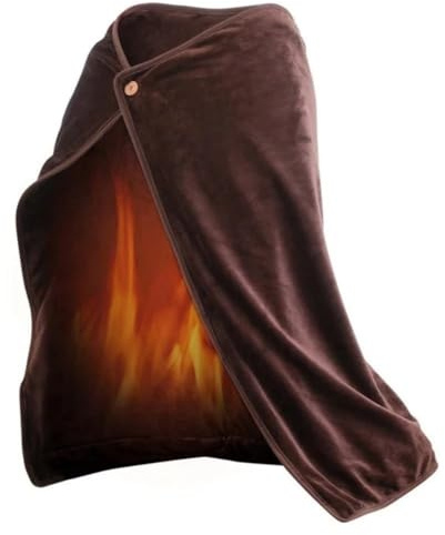 Violiica USB Heated Flannel Blanket 100x70 cm with Carbon Fibre Heating Element, Washable Wearable Electric Shawl for Home, Office, Travel and Camping Warmth