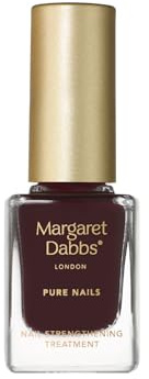Margaret Dabbs Nail Strengthening Treatment, Bordeaux, 9ml | Professional Nail Repair and Hardening Serum, Fortifying Formula for Weak Brittle Nails, Strengthens and Protects, Vegan