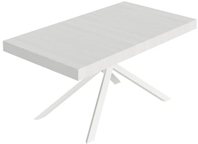 Itamoby Ausziehtisch 160/264 x 90 cm Niket weiß Esche weiße Beine