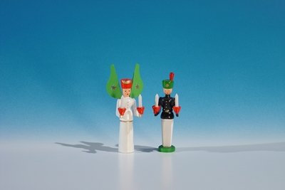 Rudolphs Schatzkiste Weihnachtsfiguren Engel und Bergmann BxHxT 2x6x2cm NEU Figuren Haus Baum Figur Kirche Erzgebirge Holz Seiffen Weihnachten Spielzeug Dekoration Tischdeko Kurrende