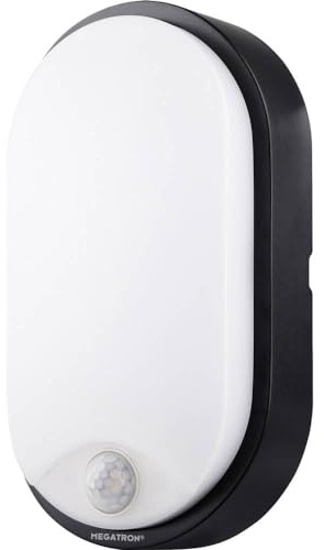 Megatron Bulka MT69041 LED-Außenwandleuchte mit Bewegungsmelder 10 W Schwarz
