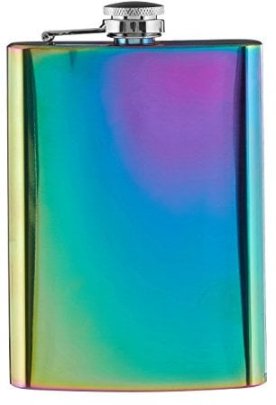 Premier Housewares Flasque, Rainbow, 226,8 Gram, en Acier Inoxydable, Multi/colorées, 2 x 9 x 14 cm