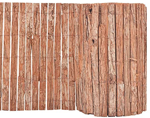 vidaXL Rasenkante Rinde 1000x50cm Beetumrandung Beeteinfassung Palisade Garten