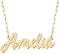 Customized Name Necklace with Paperclip Chain Personalised 18K Gold Plating Nameplate Necklace Dainty Jewelry Gift for Women Wife Mother